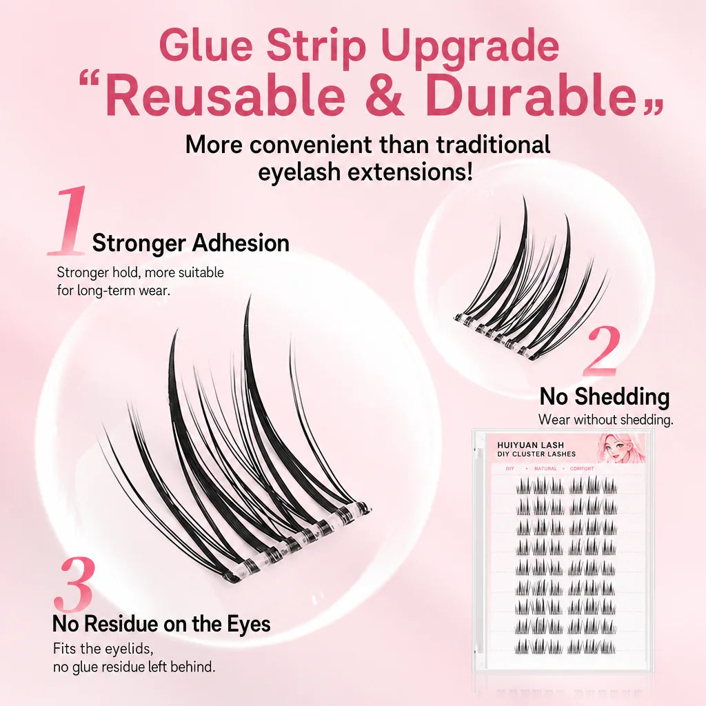 Flared Glue-Free Cluster Lashes