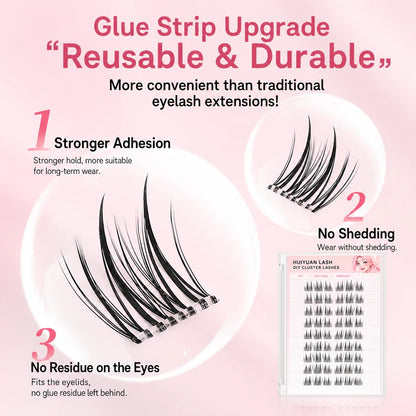 Flared Glue-Free Cluster Lashes