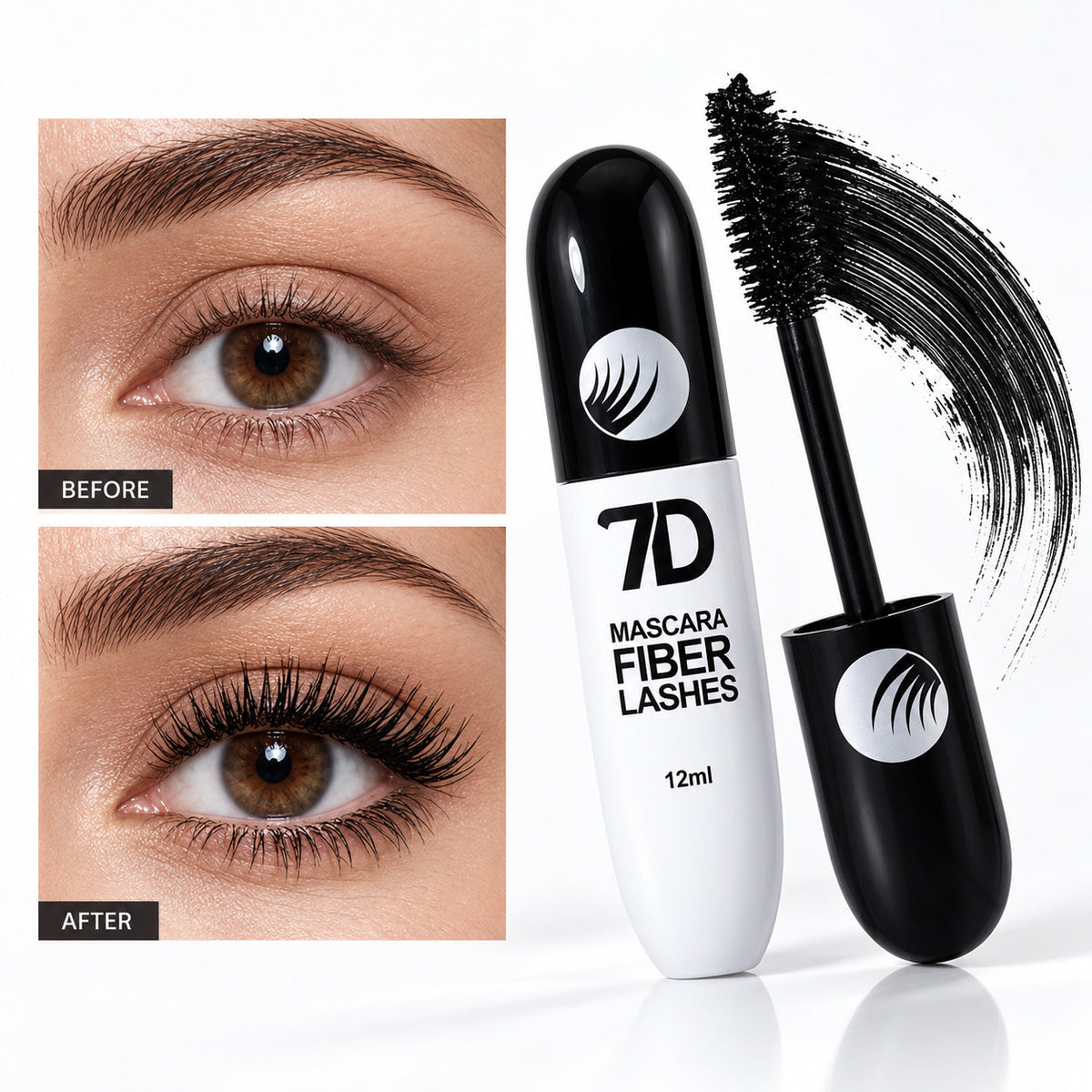 7D Silk Fiber Lengthening Mascara – Black