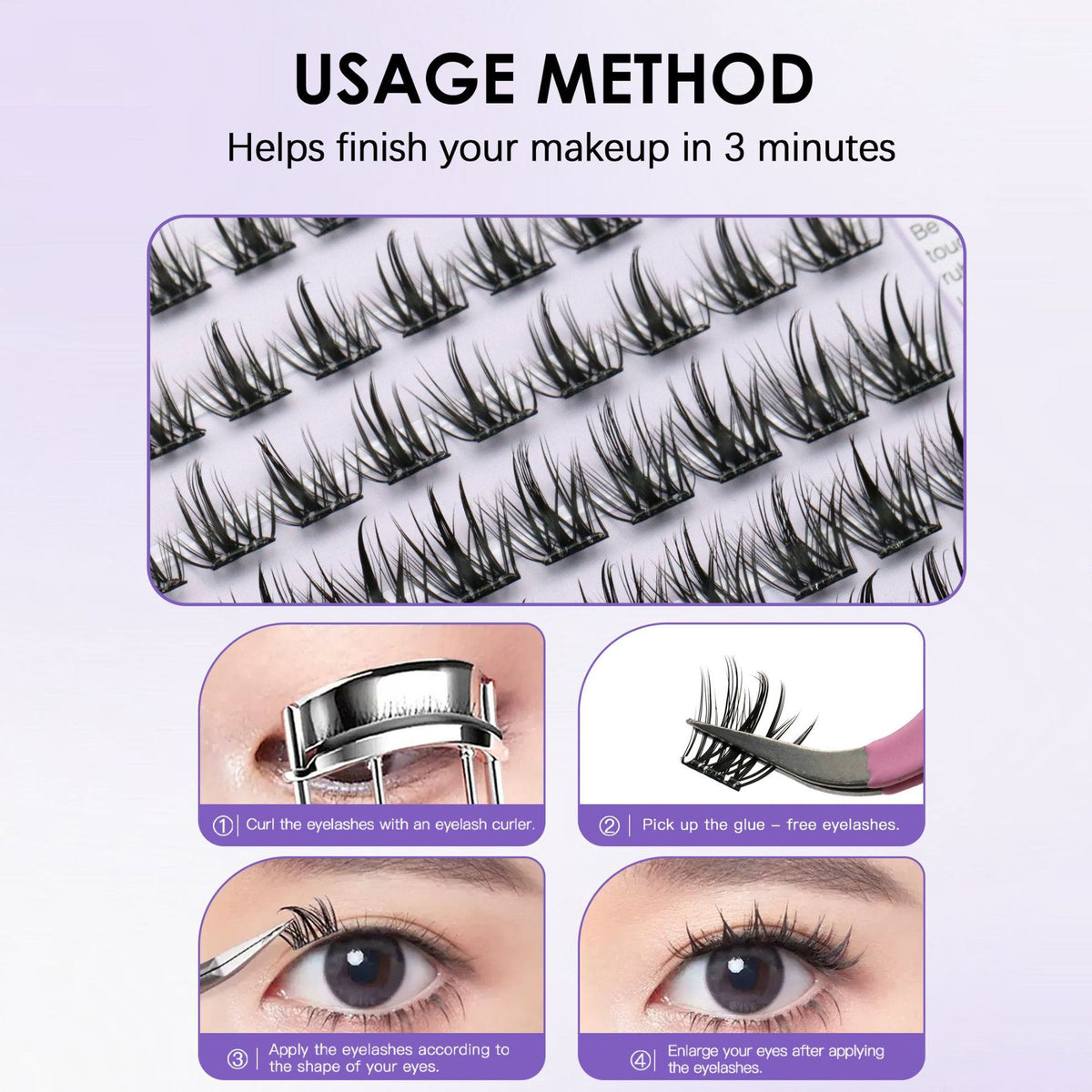 Lightweight Wispy Cluster Lashes