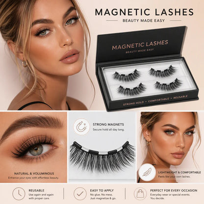 Limited Edition Long Magnetic Lashes – Glue-Free