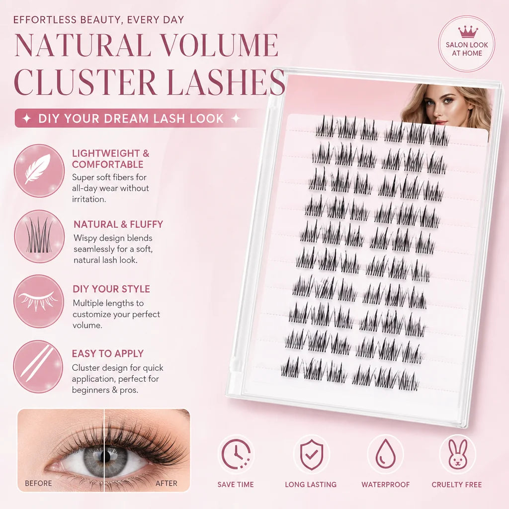 Flared Glue-Free Cluster Lashes