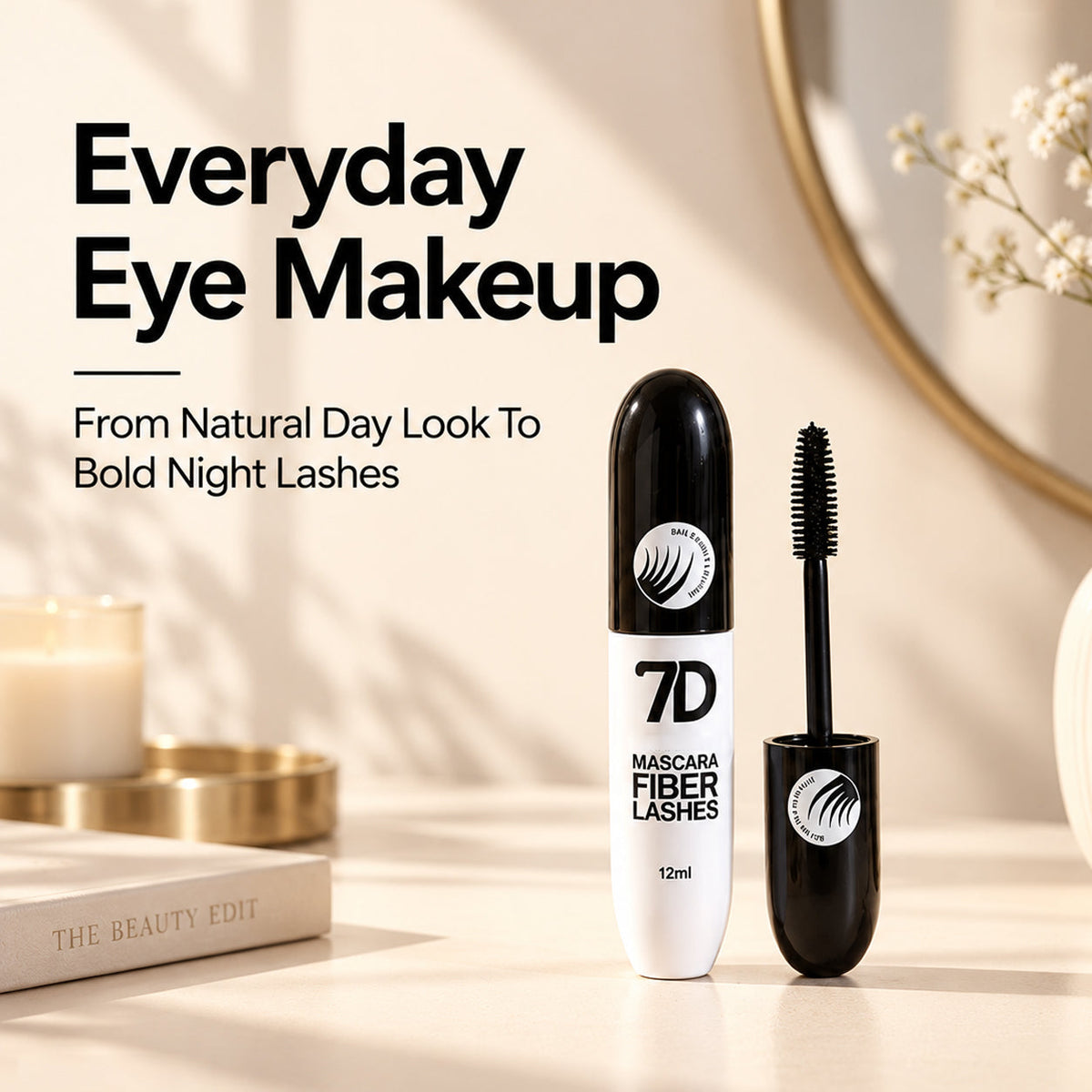 7D Silk Fiber Lengthening Mascara – Black